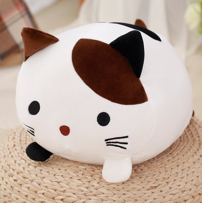 Kawaii Cat Plush Pillow – Soft Stuffed Animal Toy