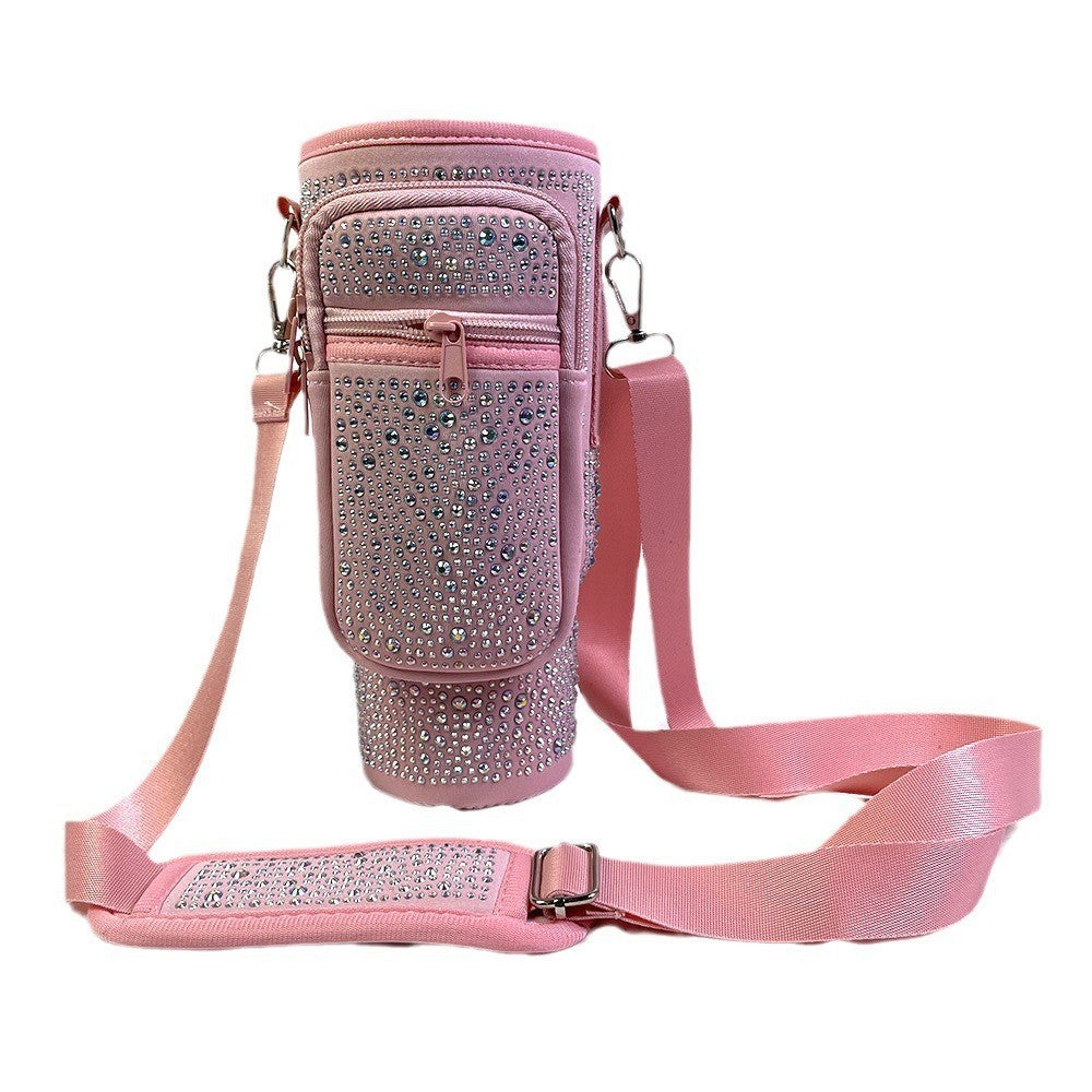 ChériCute 40 Oz Pearlescent Water Bottle with Trendy Crossbody Bag.