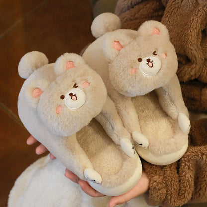 Adorable Plush Animal Slippers (Bear, Kitty, Doggo, Bunny)