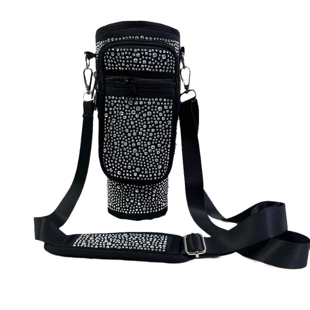 ChériCute 40 Oz Pearlescent Water Bottle with Trendy Crossbody Bag.