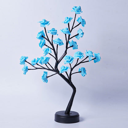 Enchanted Rose Blossom Tree Lamp – USB-Powered Fairy Light for a Dreamy Ambiance