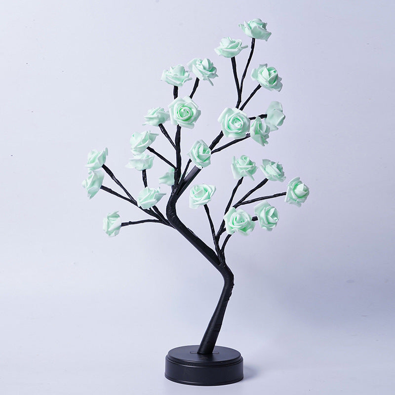 Enchanted Rose Blossom Tree Lamp – USB-Powered Fairy Light for a Dreamy Ambiance