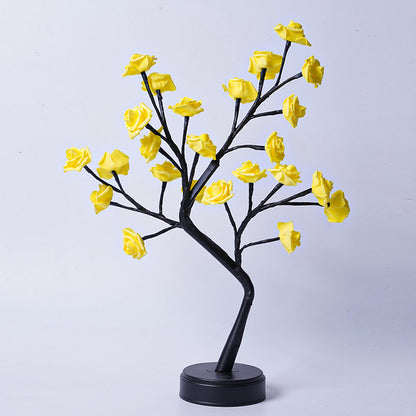 Enchanted Rose Blossom Tree Lamp – USB-Powered Fairy Light for a Dreamy Ambiance